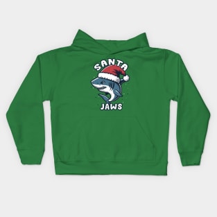 Santa Jaws- Funny Christmas Shark Kids Hoodie